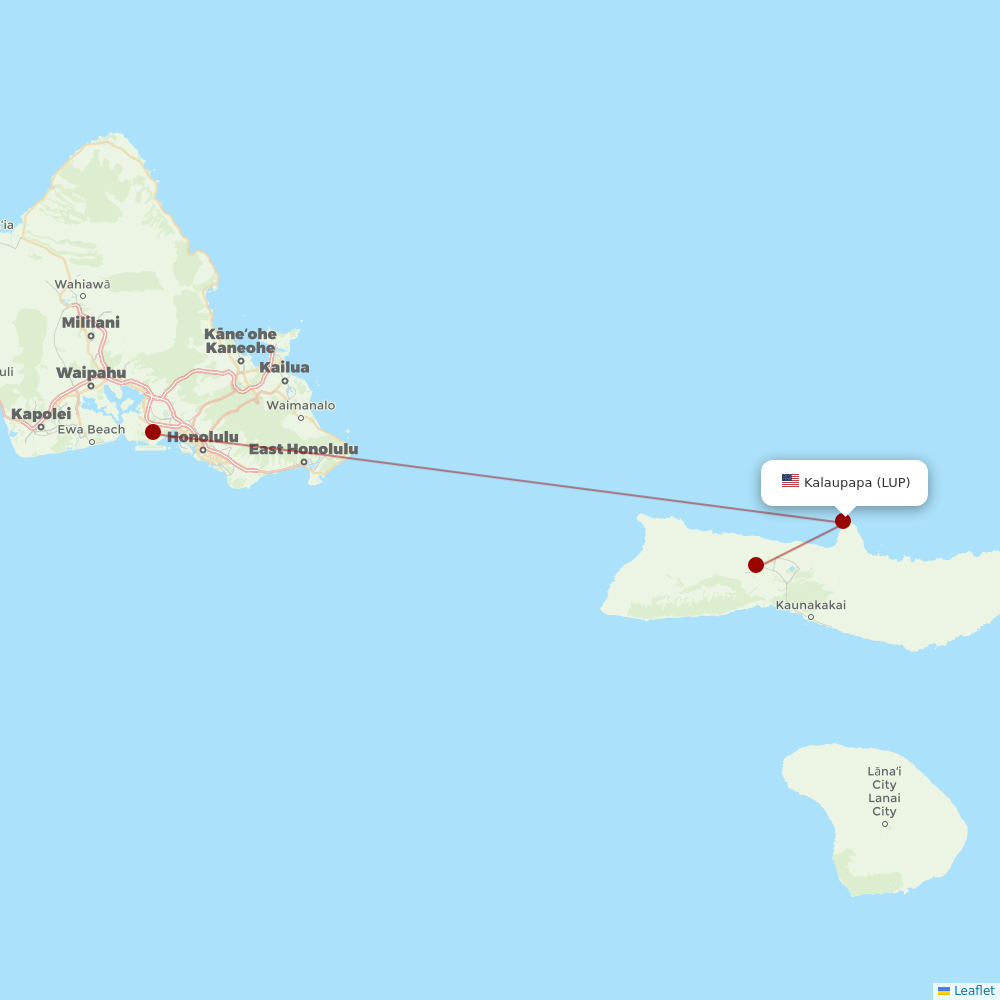 Southern Airways Express at LUP route map