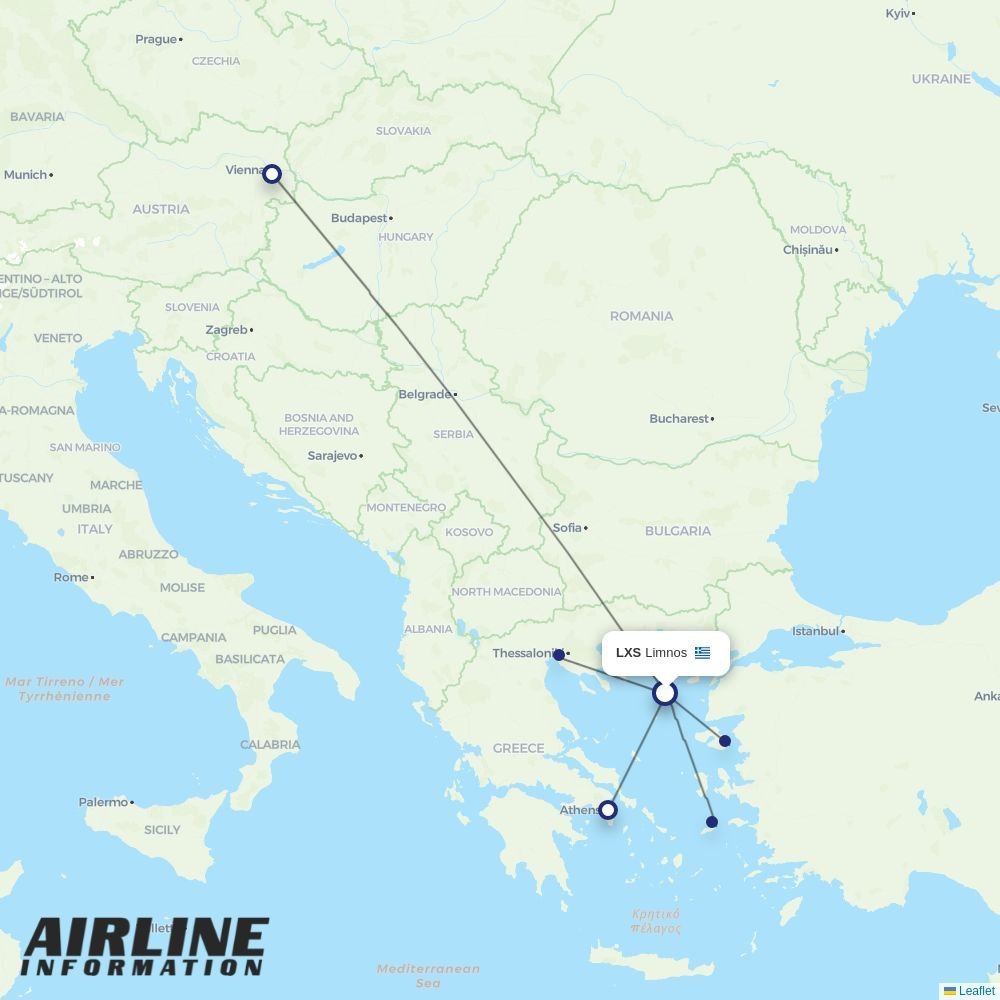 Sky Express routes from LXS