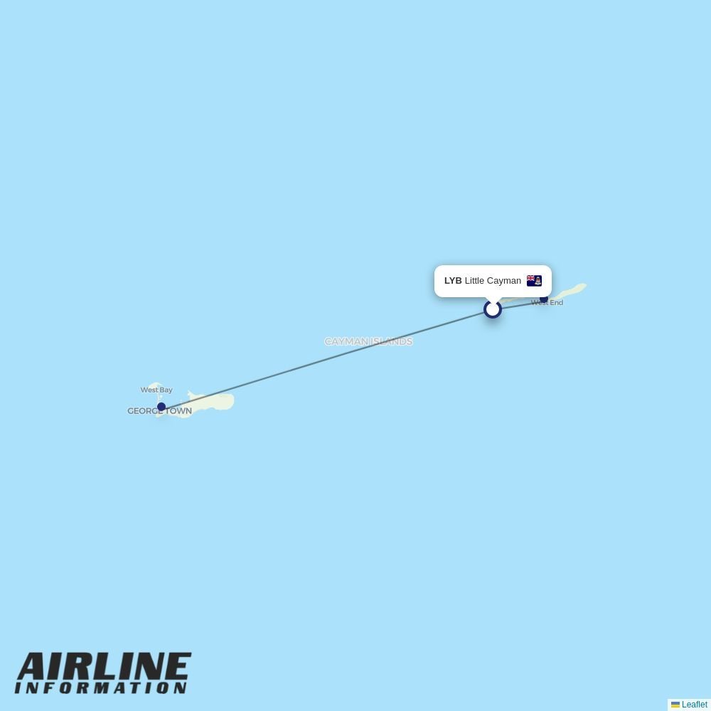 Cayman Airways routes from LYB
