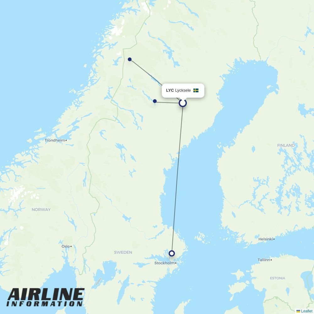 PopulAir routes from LYC
