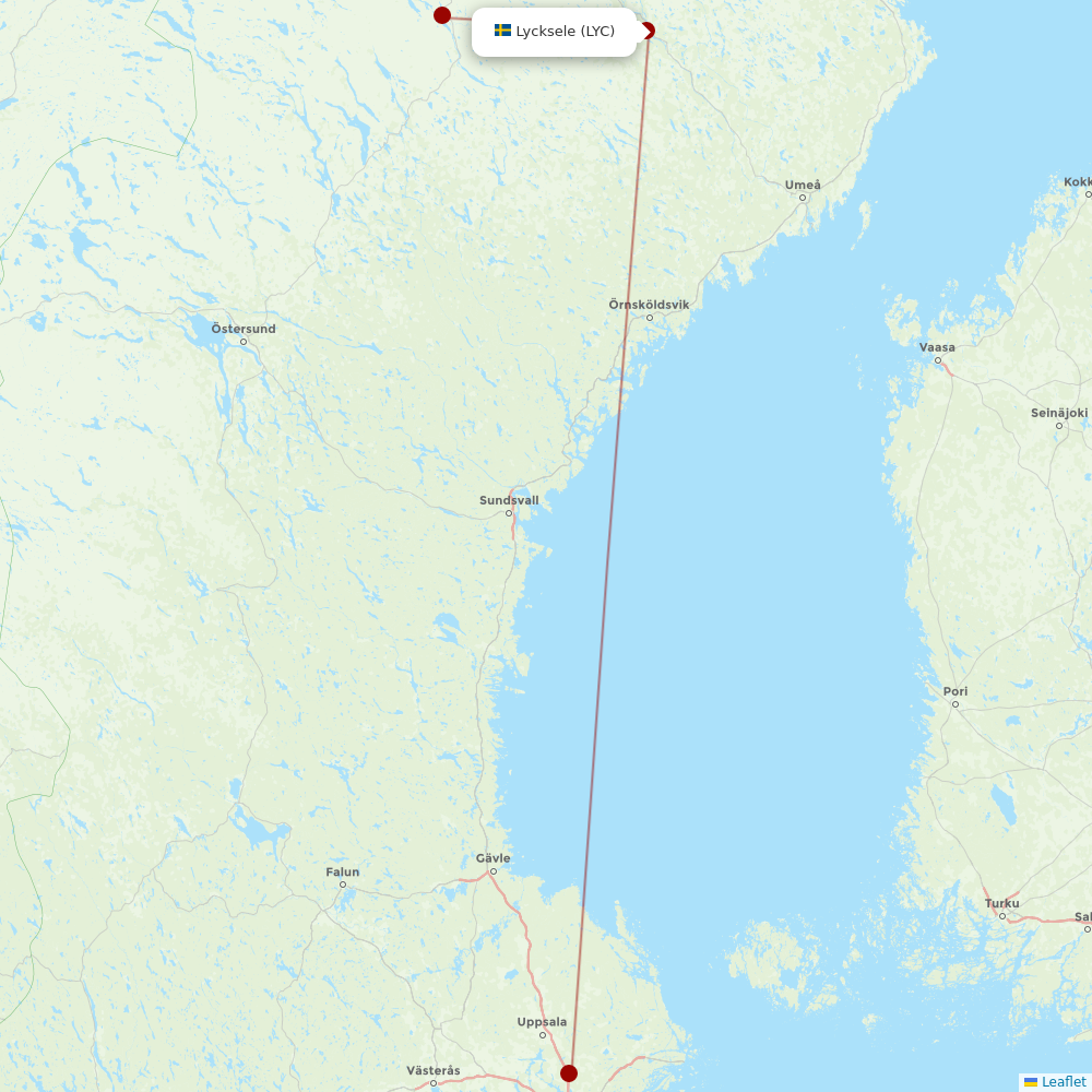 Amapola Flyg at LYC route map