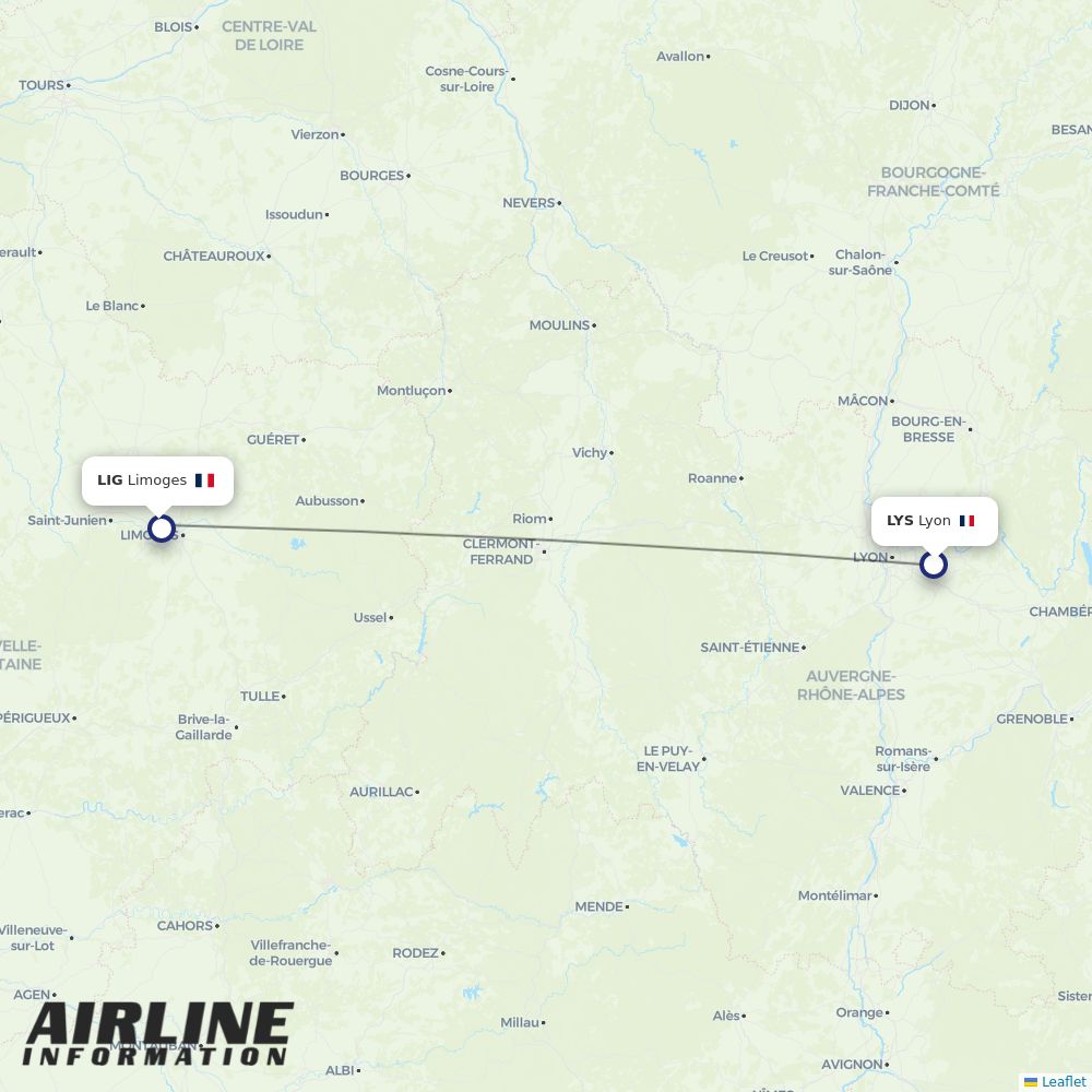 Chalair routes from LYS