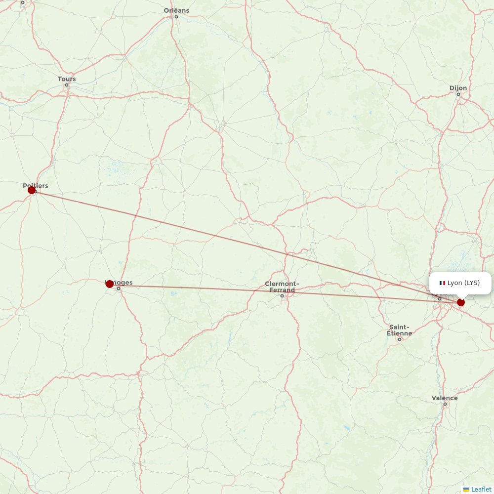 Chalair at LYS route map