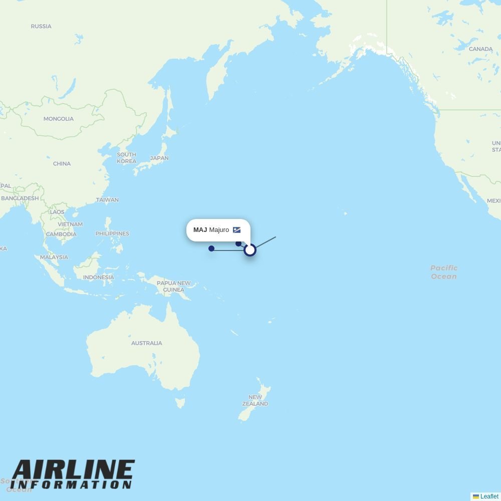 United routes from MAJ