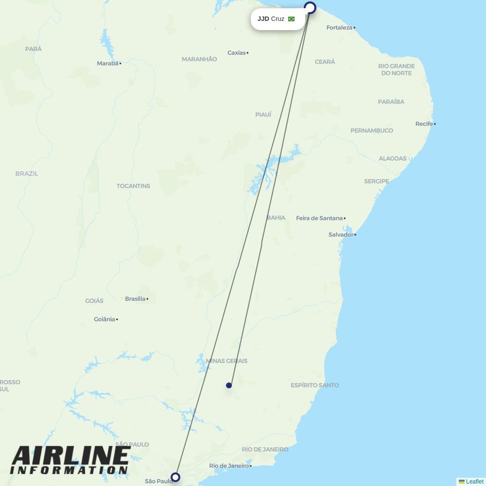 Gol routes from MAO