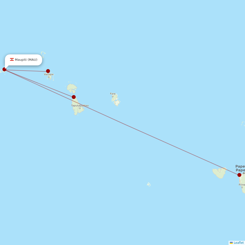 Air Tahiti at MAU route map