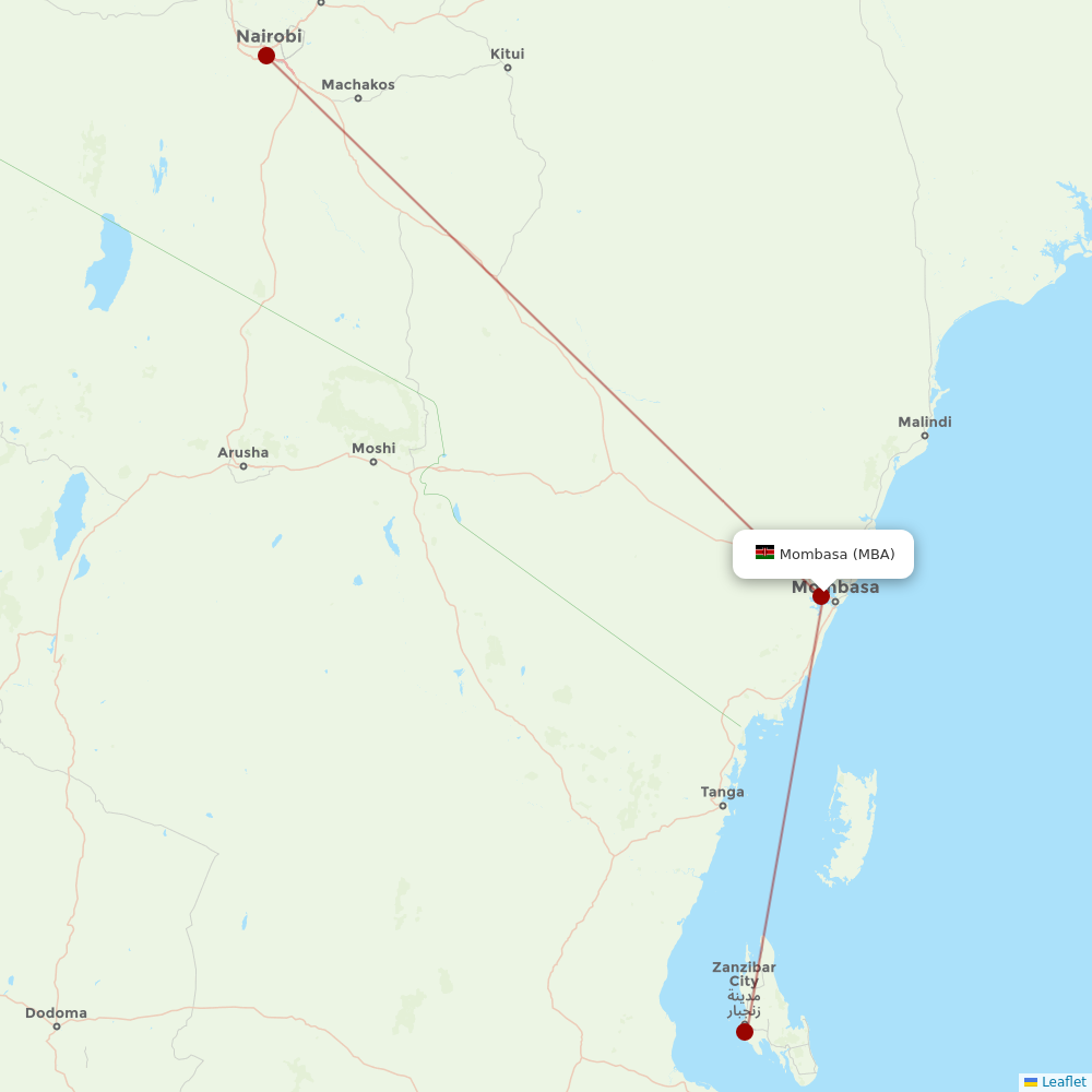 Safarilink at MBA route map