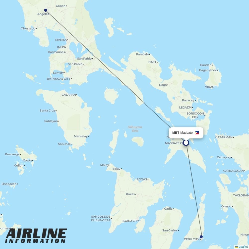 Cebgo routes from MBT