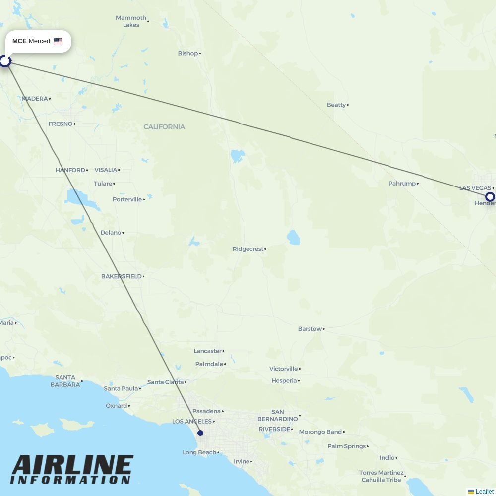 Advanced Air routes from MCE