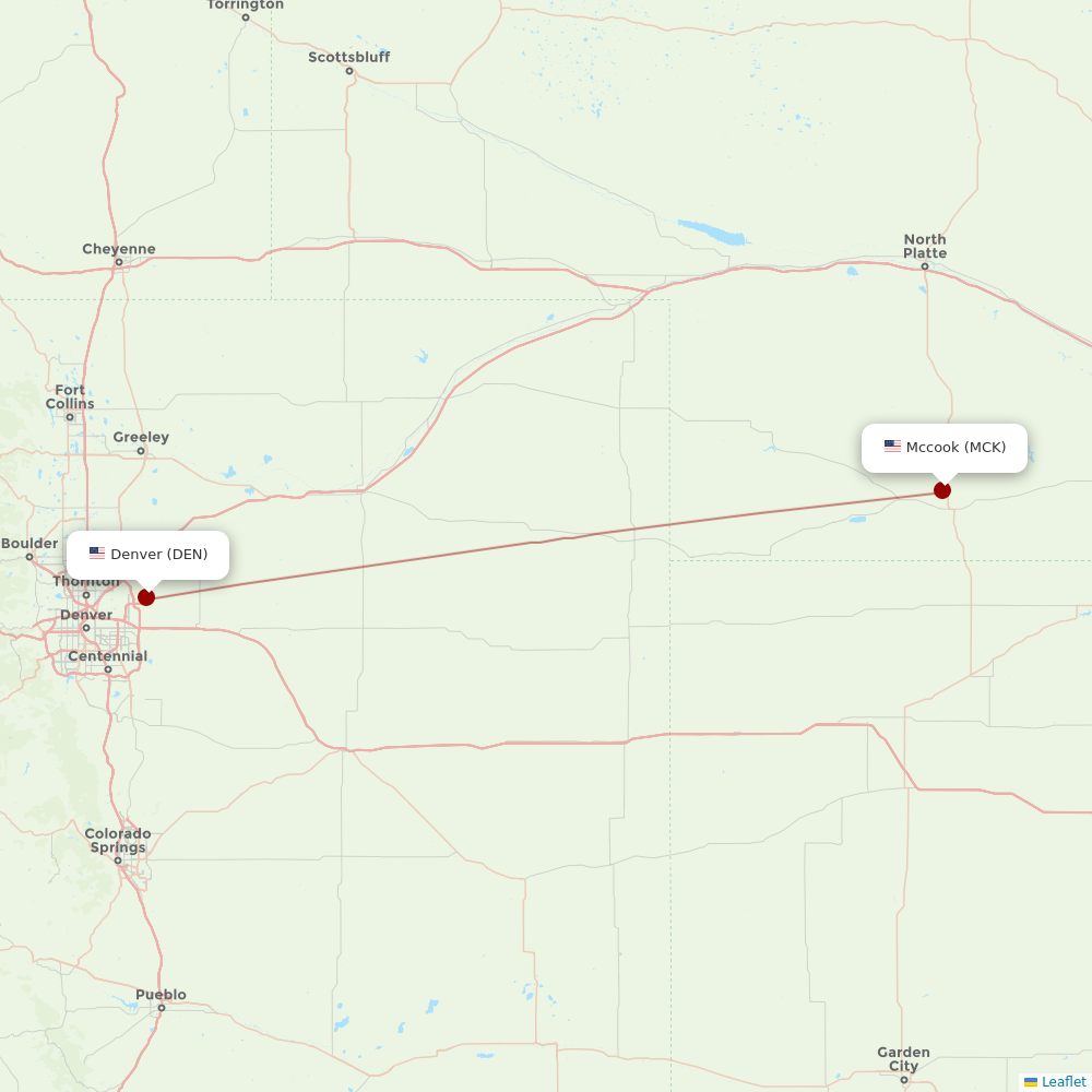 Key Lime Air at MCK route map