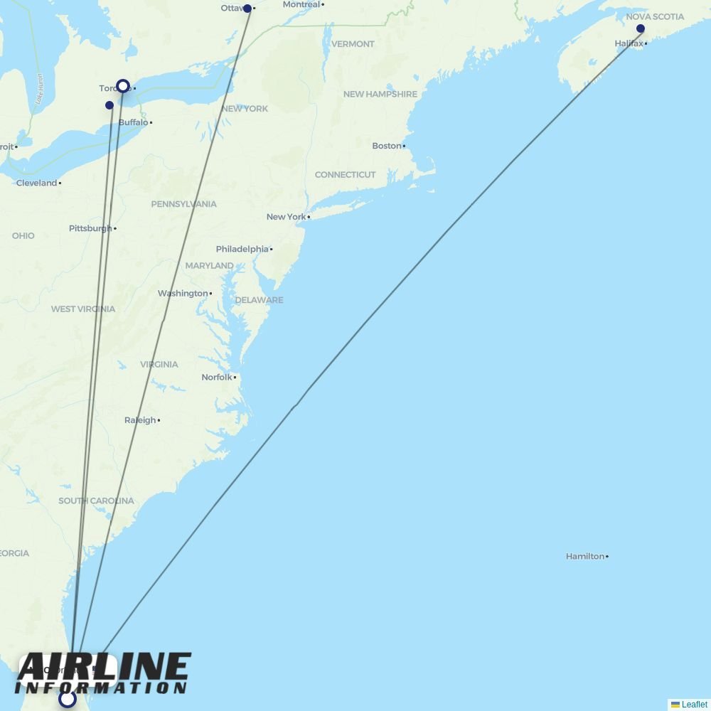 Porter routes from MCO