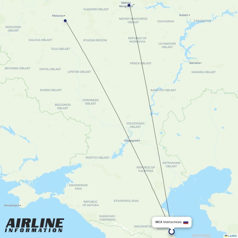 NordStar routes from MCX