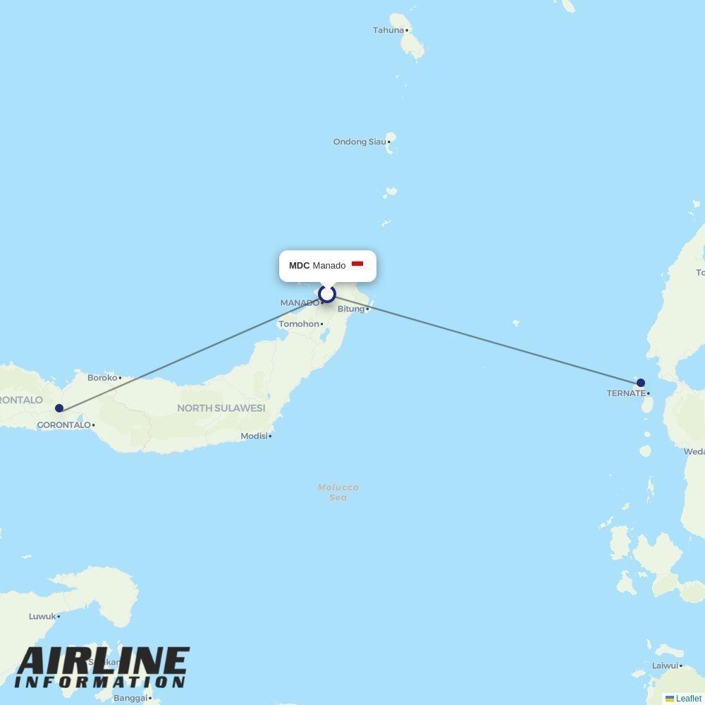 Wings Air routes from MDC