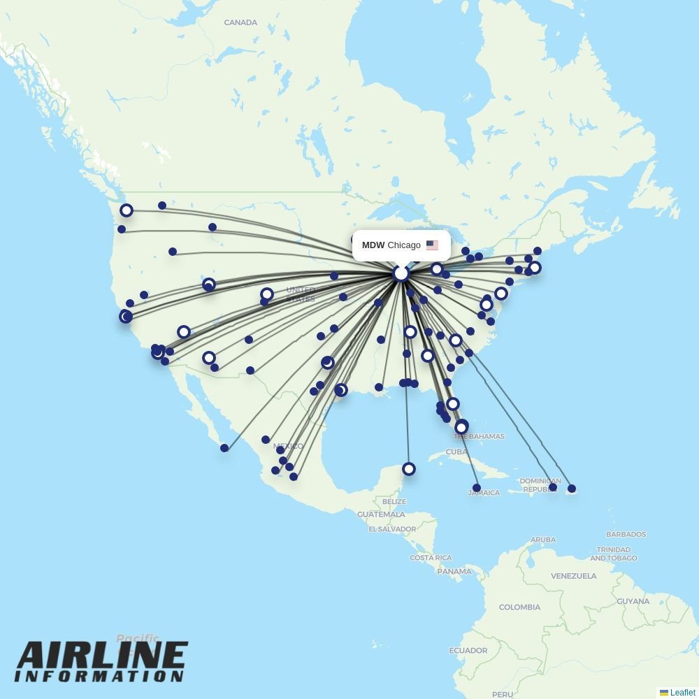 Frontier routes from MDW
