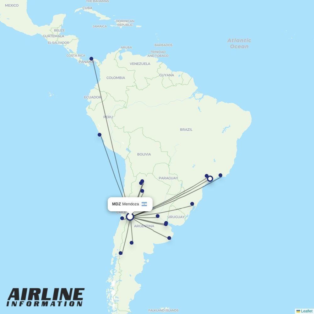 Felix Airways routes from MDZ