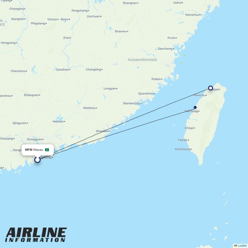 Starlux routes from MFM