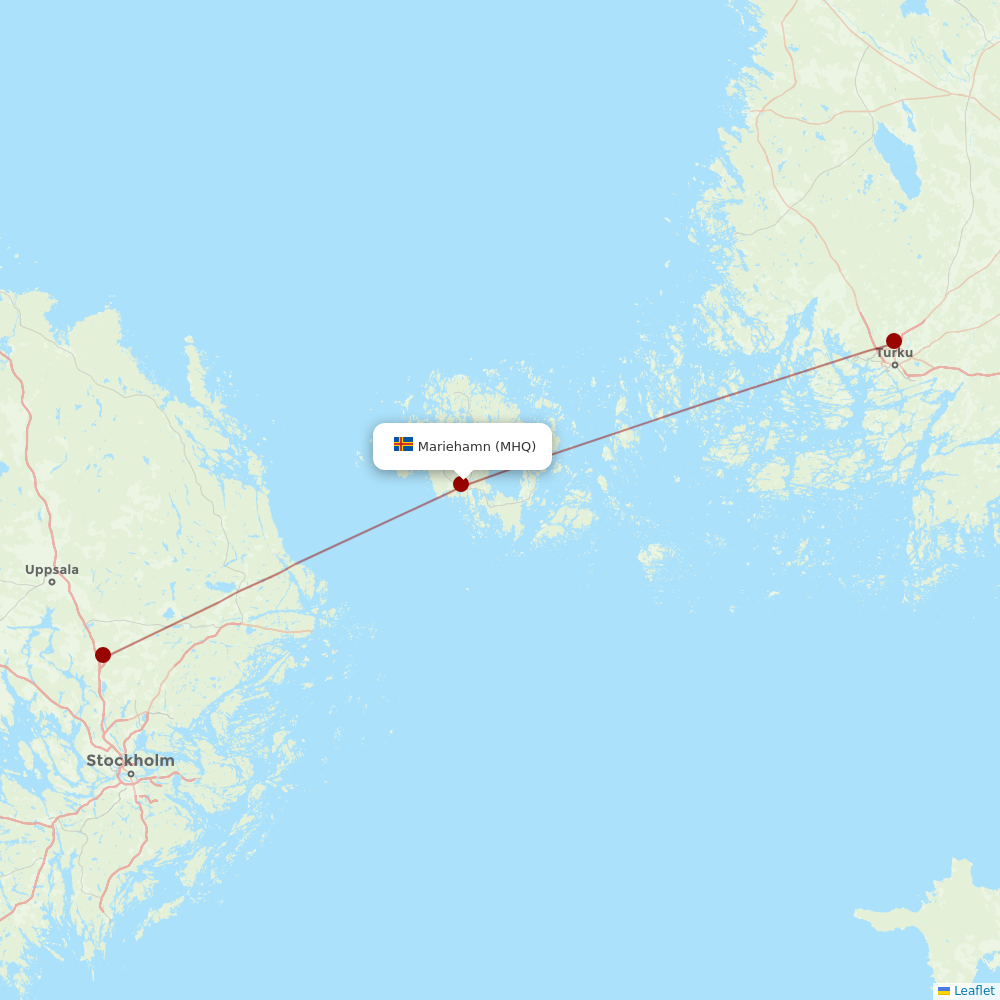 Amapola Flyg at MHQ route map