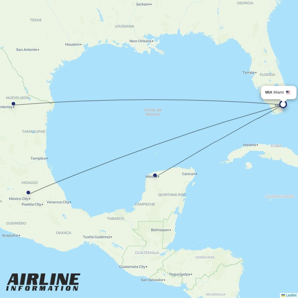 Viva routes from MIA