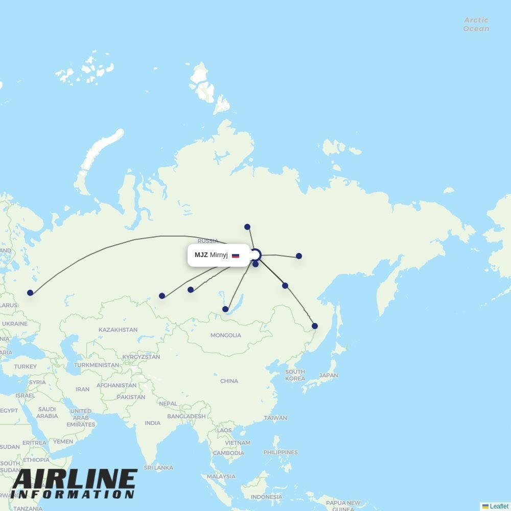 Alrosa routes from MJZ