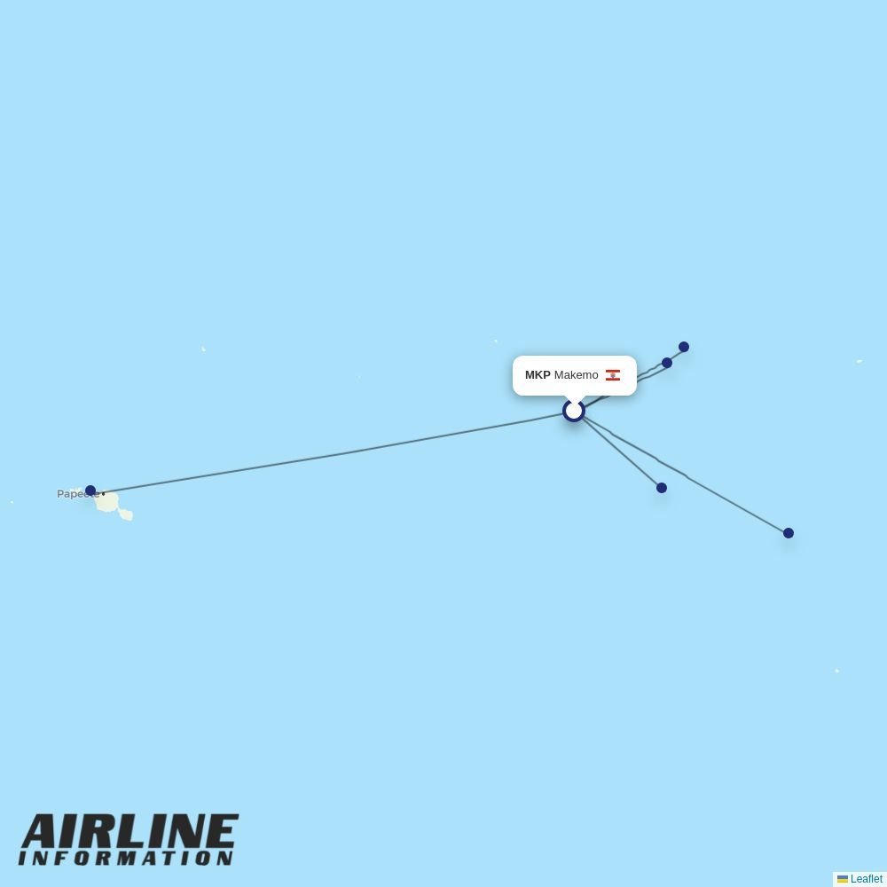 Air Tahiti routes from MKP