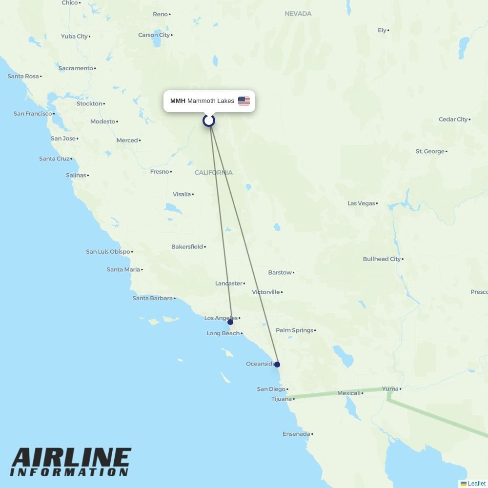 Advanced Air routes from MMH