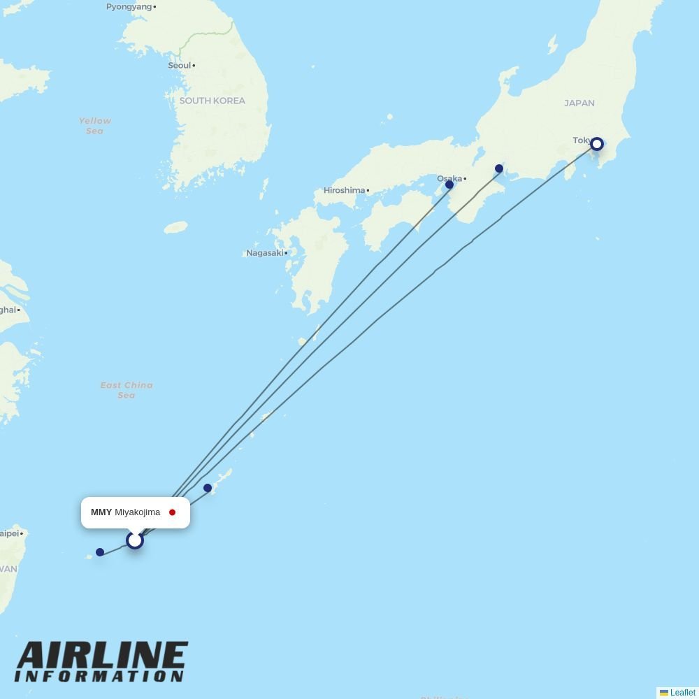 ANA routes from MMY