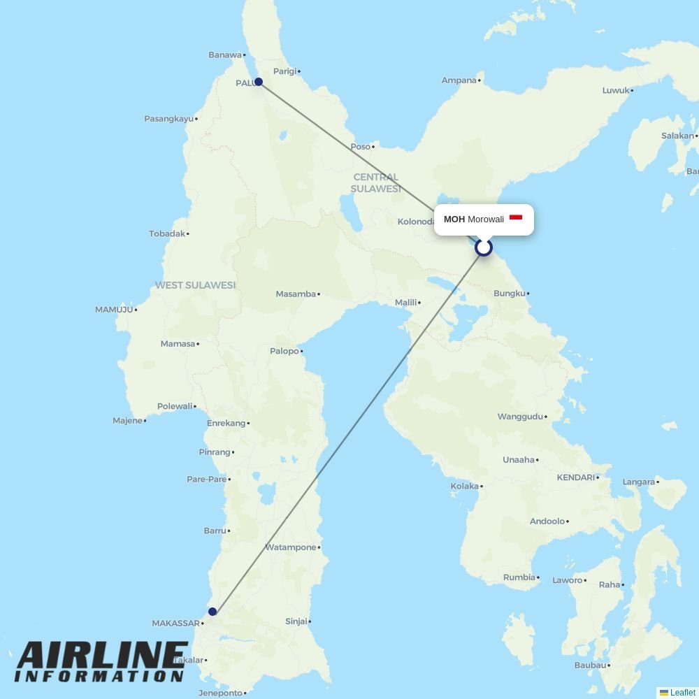 Wings Air routes from MOH