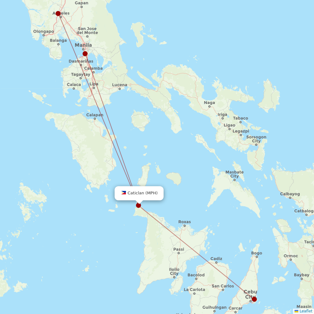 Philippines AirAsia at MPH route map