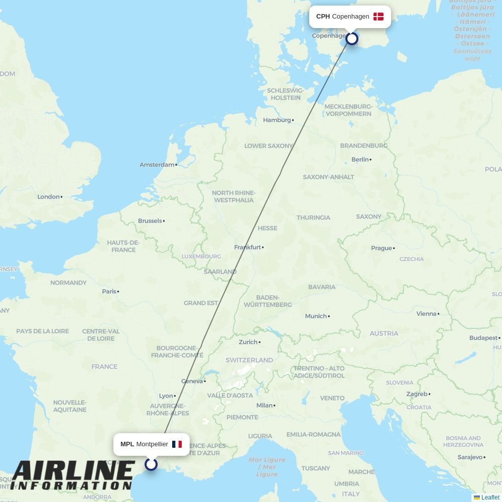 Norwegian Air Sweden routes from MPL