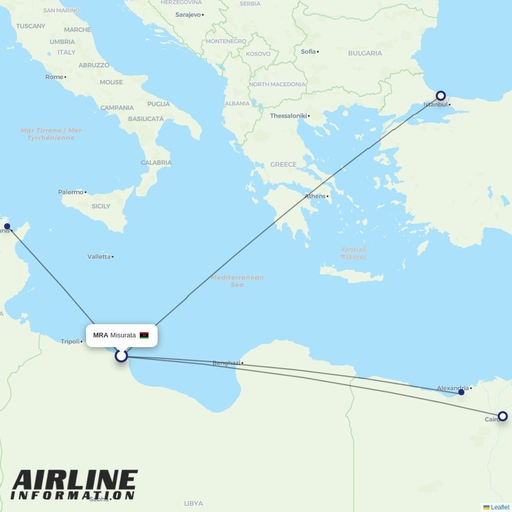 Berniq Airways routes from MRA