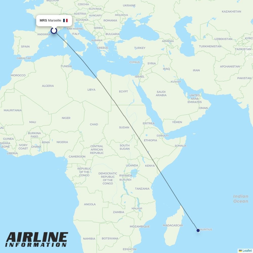 Corsair routes from MRS