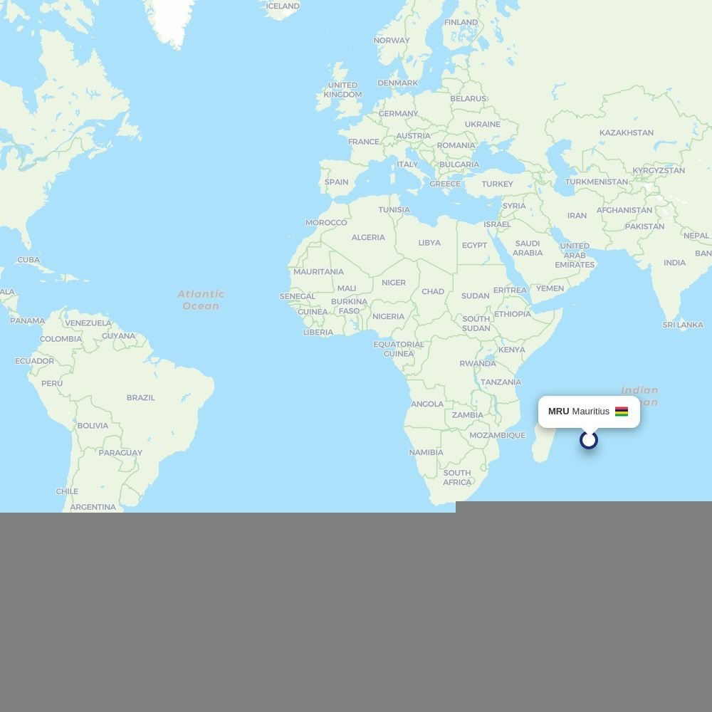 Air Mauritius routes from MRU
