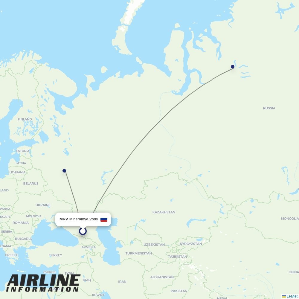 NordStar routes from MRV