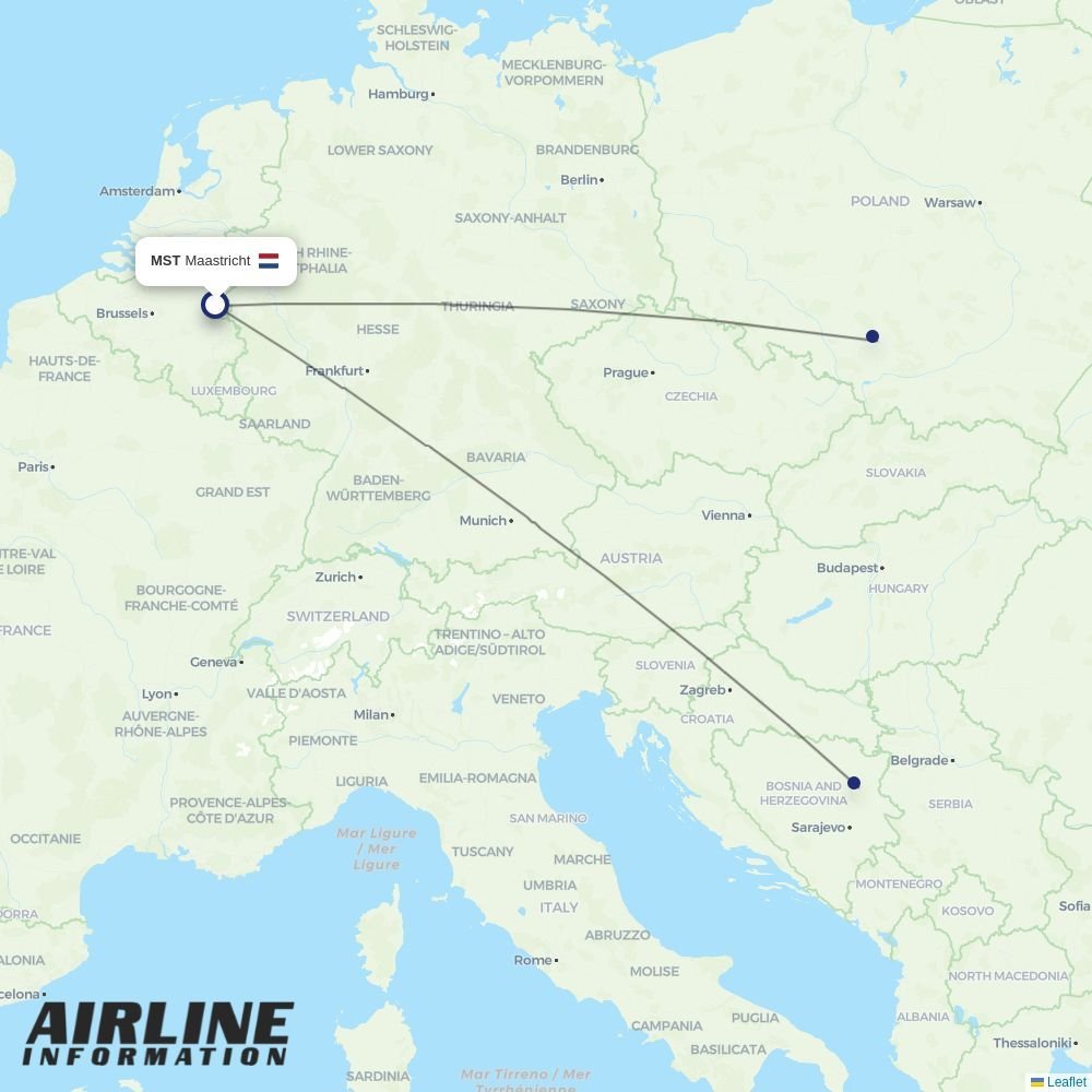Wizz Air routes from MST