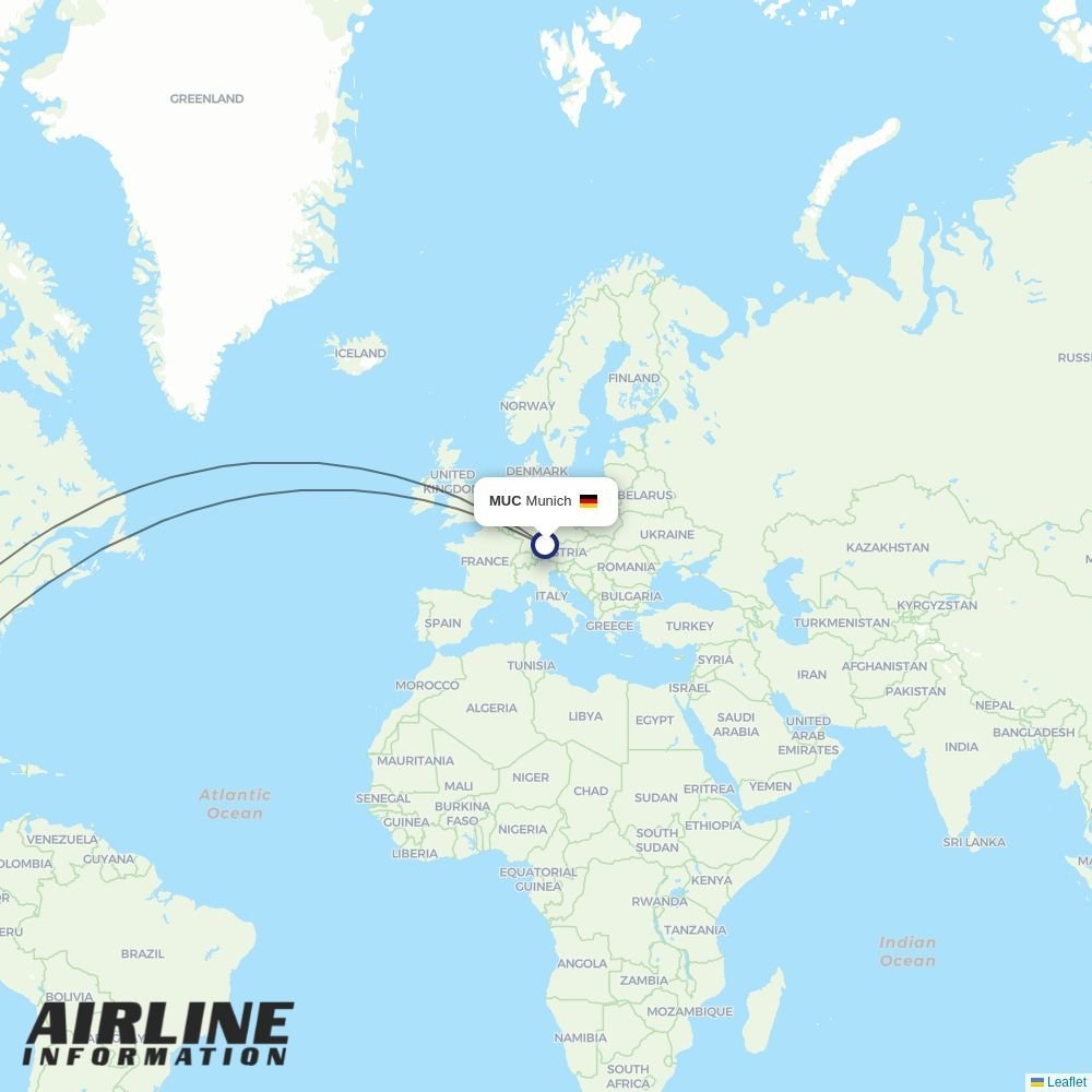 Aegean routes from MUC