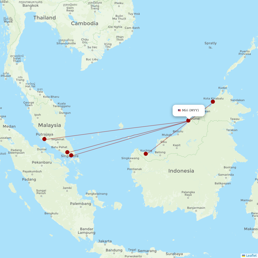 AirAsia at MYY route map