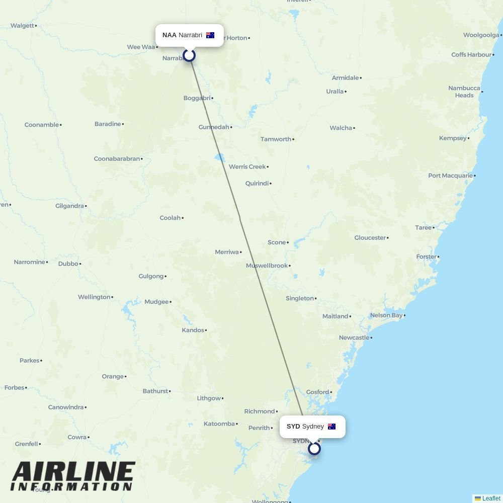FlyPelican routes from NAA