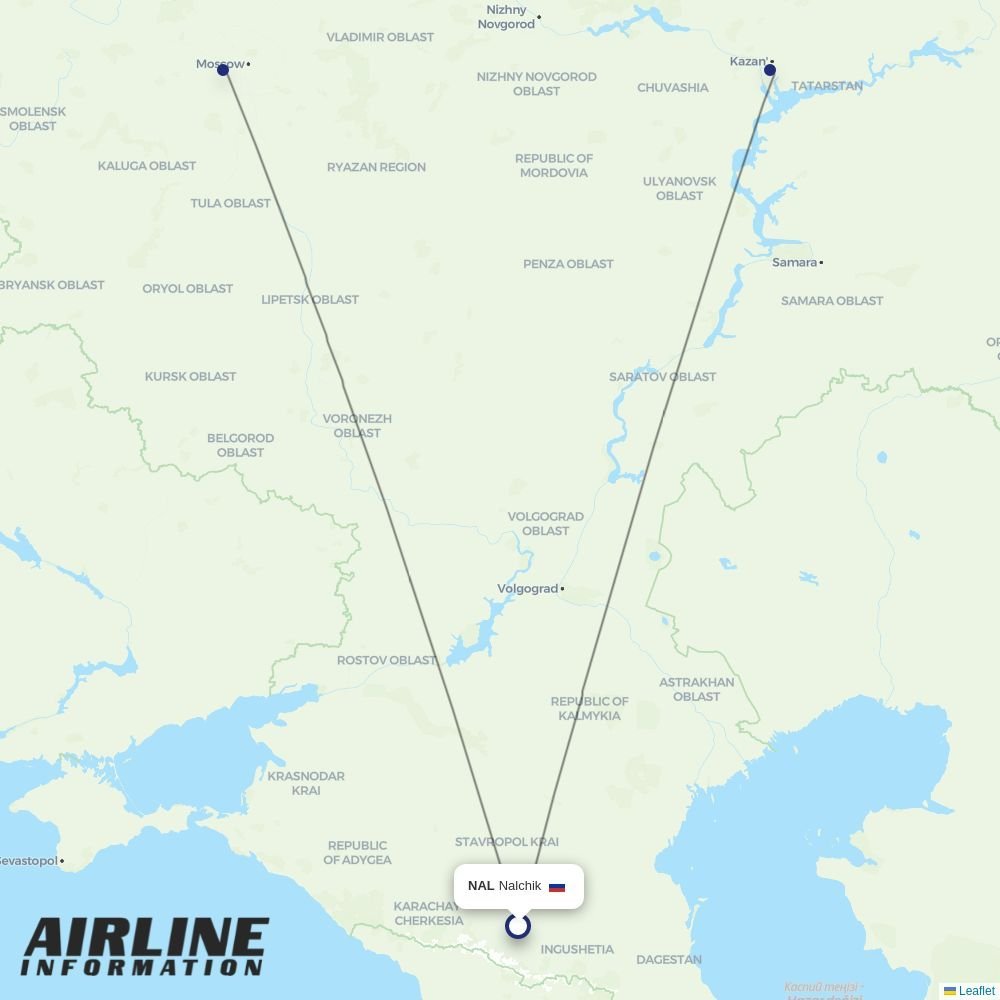 UVT Aero routes from NAL