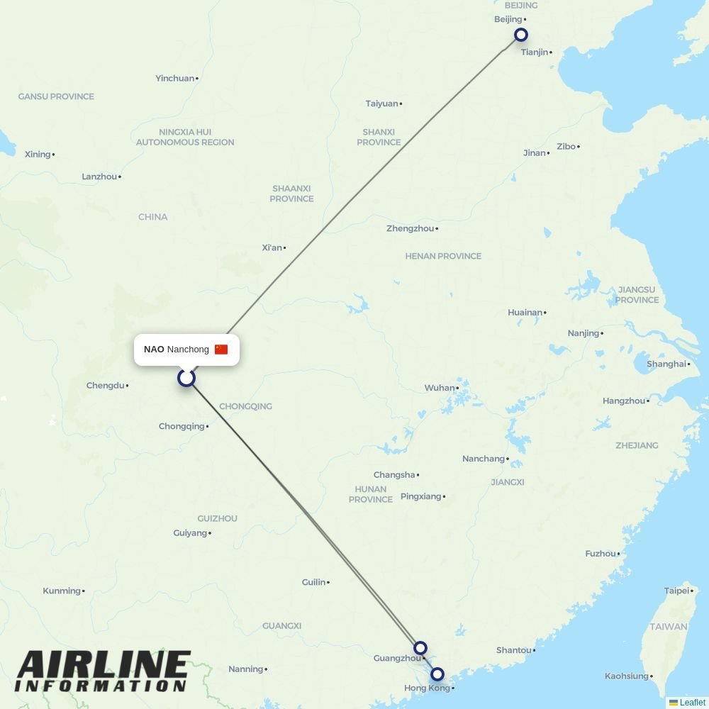 China Southern routes from NAO