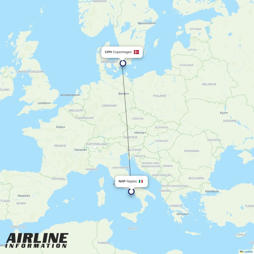 Norwegian Air Sweden routes from NAP