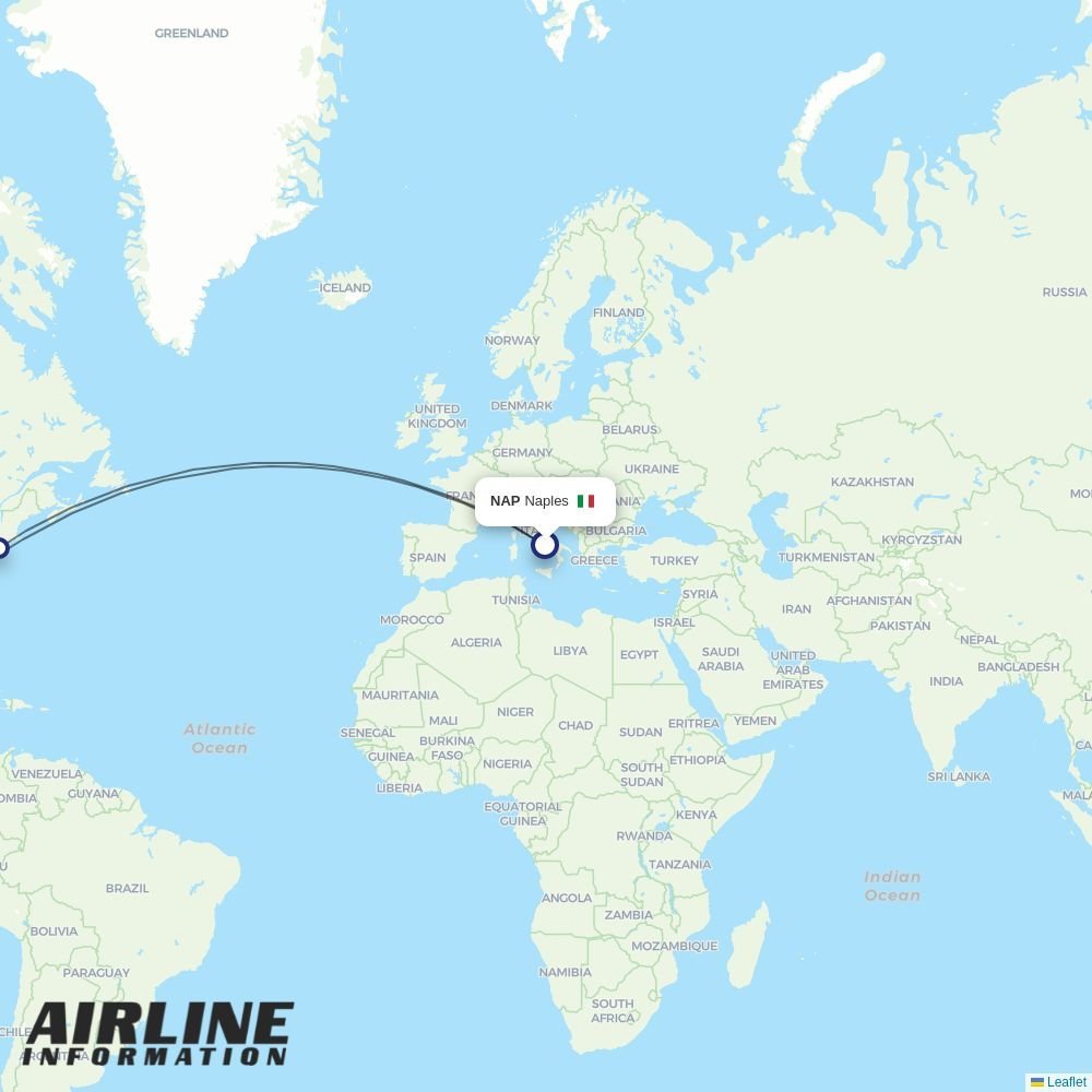Delta routes from NAP