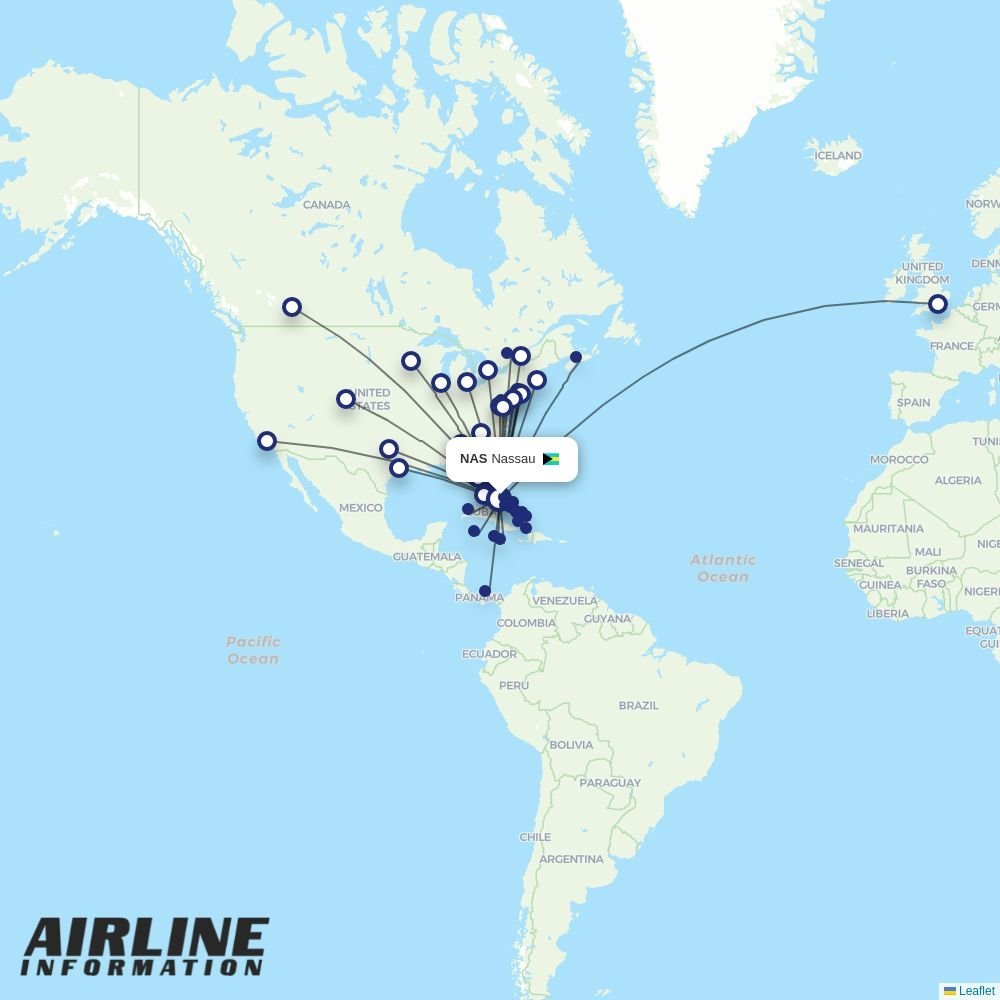 Air Canada routes from NAS