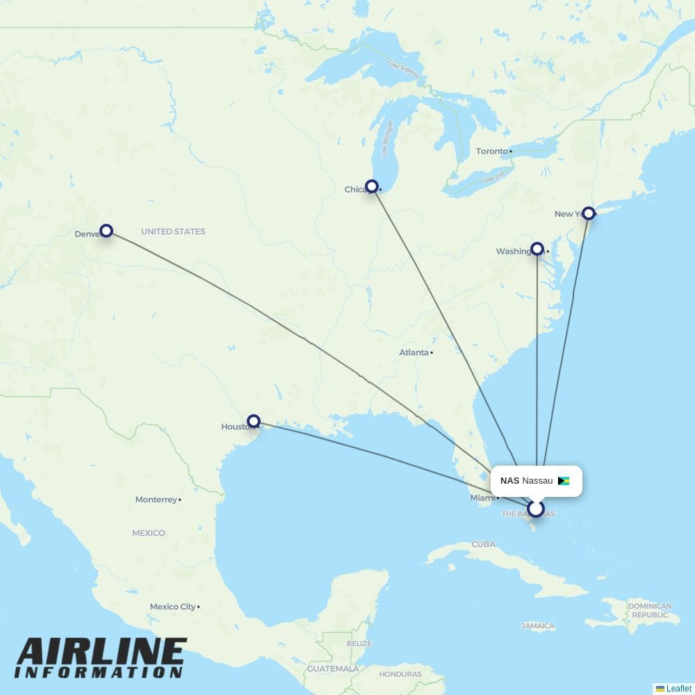 United routes from NAS
