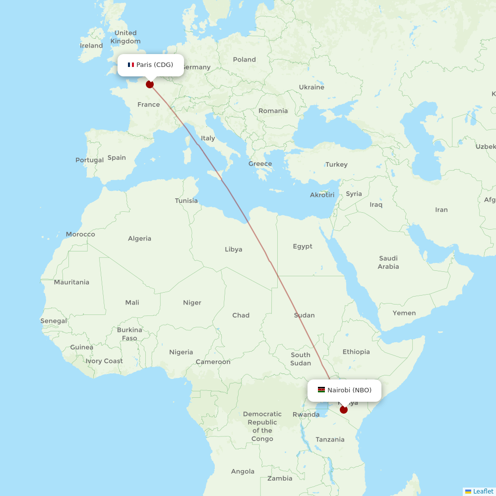 Air Austral at NBO route map