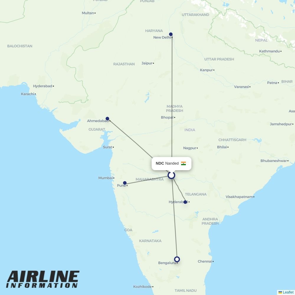 Star Air routes from NDC