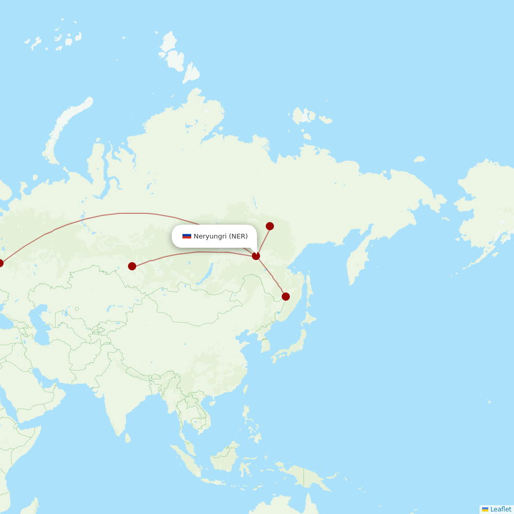 Yakutia at NER route map