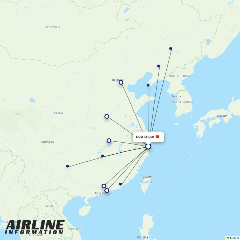 China Southern routes from NGB