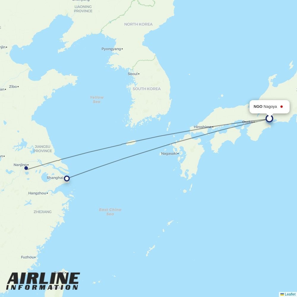 Peach Aviation routes from NGO