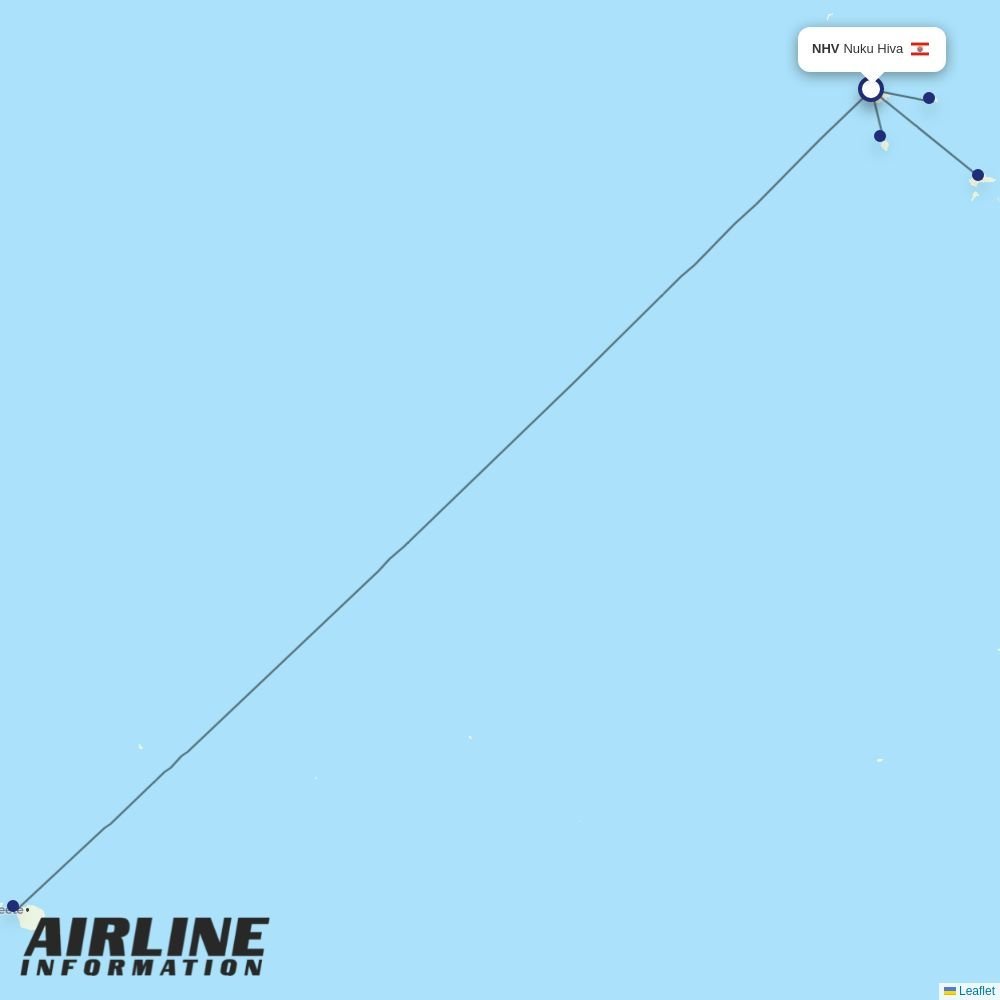 Air Tahiti routes from NHV