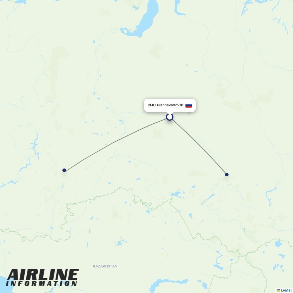 RusLine routes from NJC